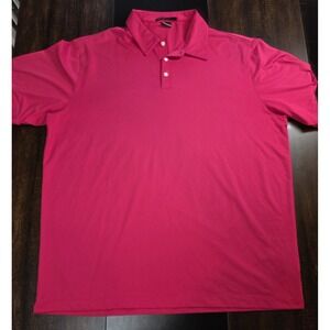 Tiger Woods Collection  Dri-Fit Polo Shirt Hot Pink Golf Short Sleeve sz XXL